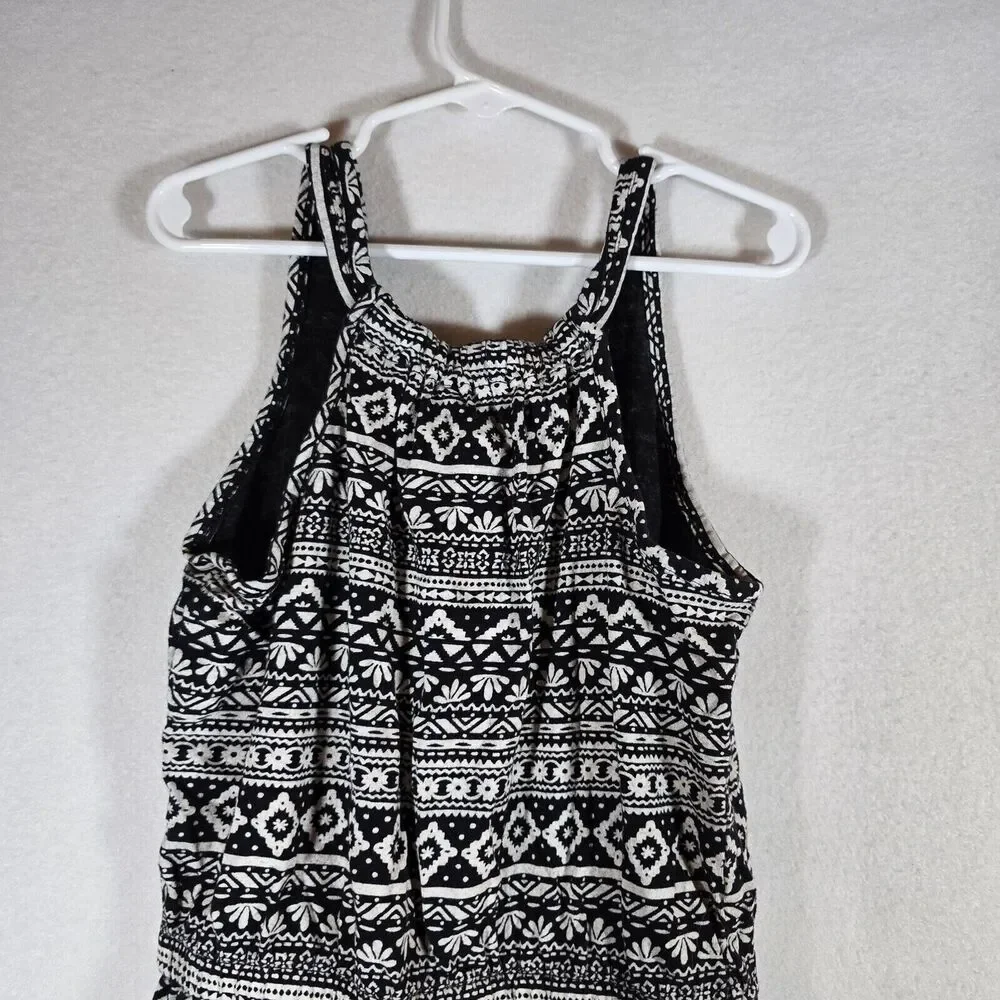 Old Navy Girls Kids Dress with shorts Black White Cotton Size L (10-12)